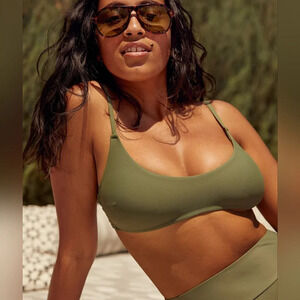 Aerie NWT scoop Bikini top Green Multiple Sizes